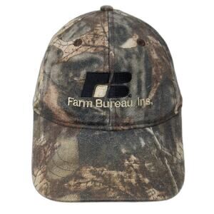 Farm Bureau Ins. Strapback Baseball Cap Multi One Size Adjustable Embroidered